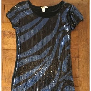 Sparkly blue and black party dress!